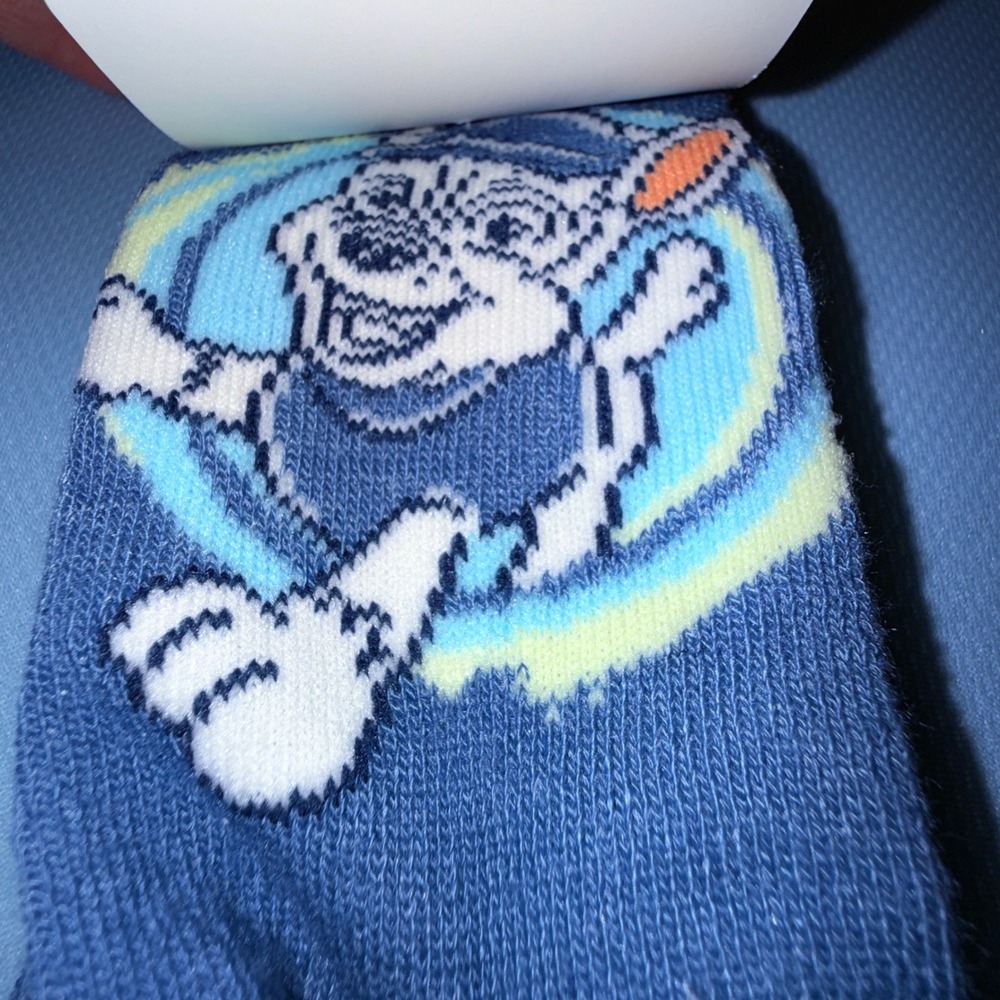 Paw Patrol Crew Socks Shoe Size 10-4 NEW Blue Chase Nickelodeon Graphic